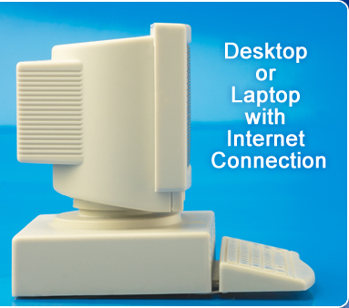 Image of the side-view of a white computer monitor and keyboard.