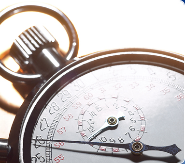 Image of an older-style metal stopwatch.